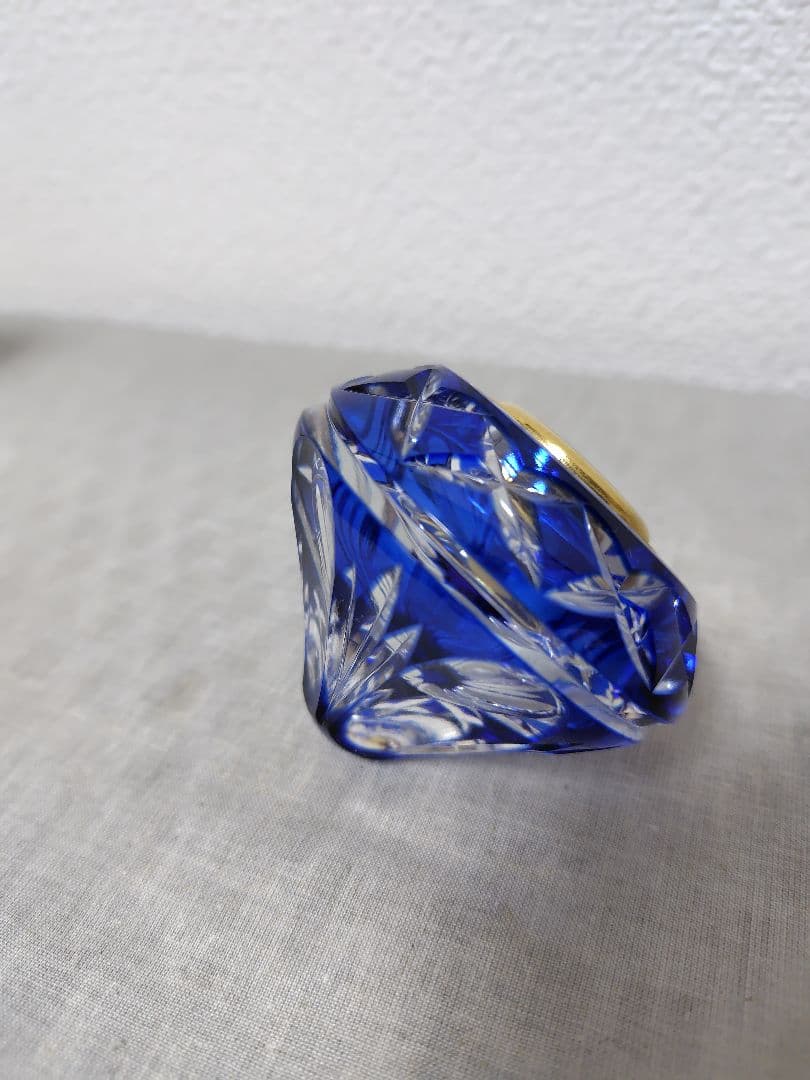 カガミクリスタル 江戸切子 クリスタルカット ガラス 置時計