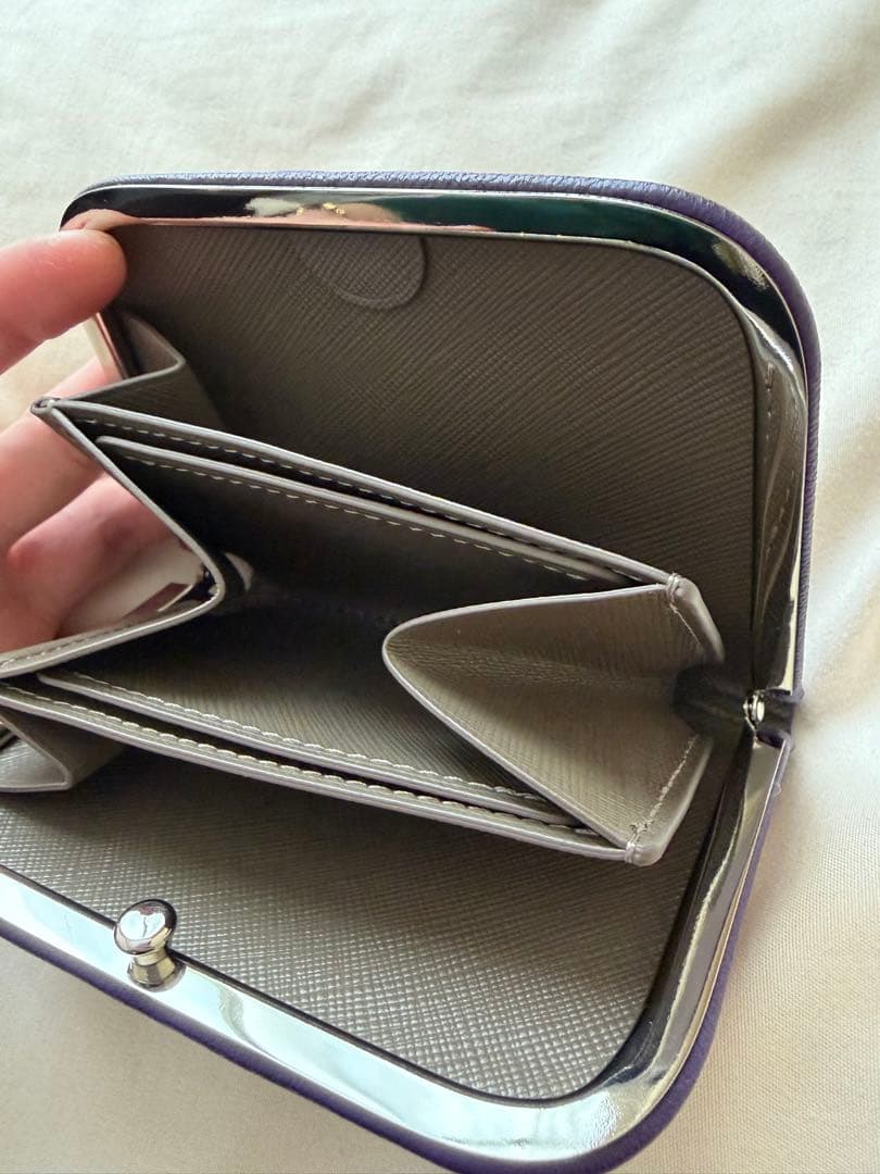 がま口財布　パープル