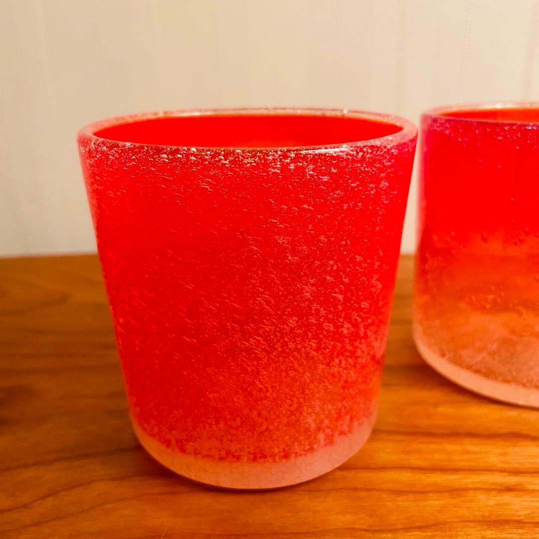 ✨新品未使用✨硝子工芸品 琉球ビードロ硝子 ペアグラス