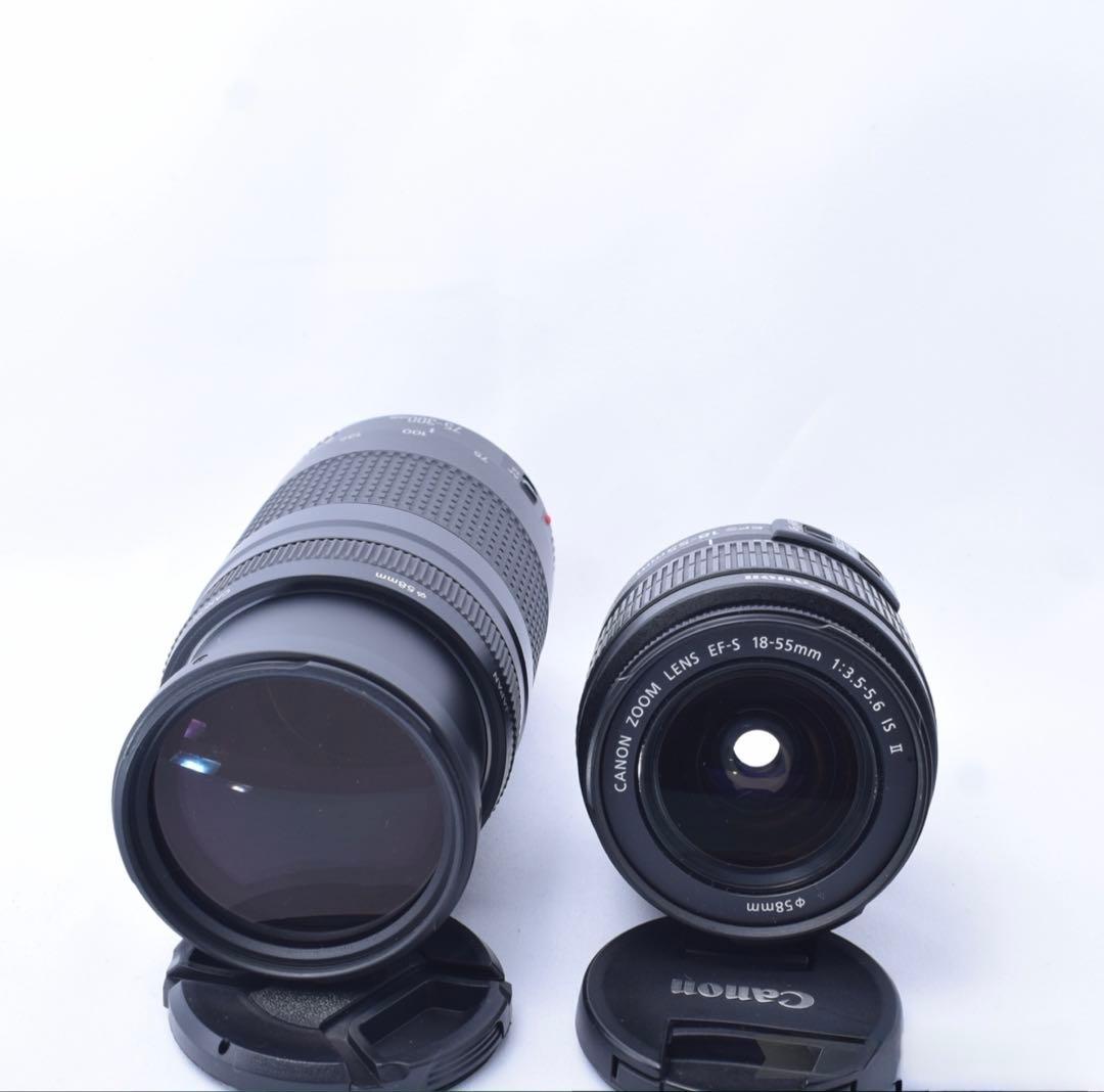 ❤️極美品❤️Canon Kiss X7 ダブルレンズセット✨大容量SD＆お手入れ付