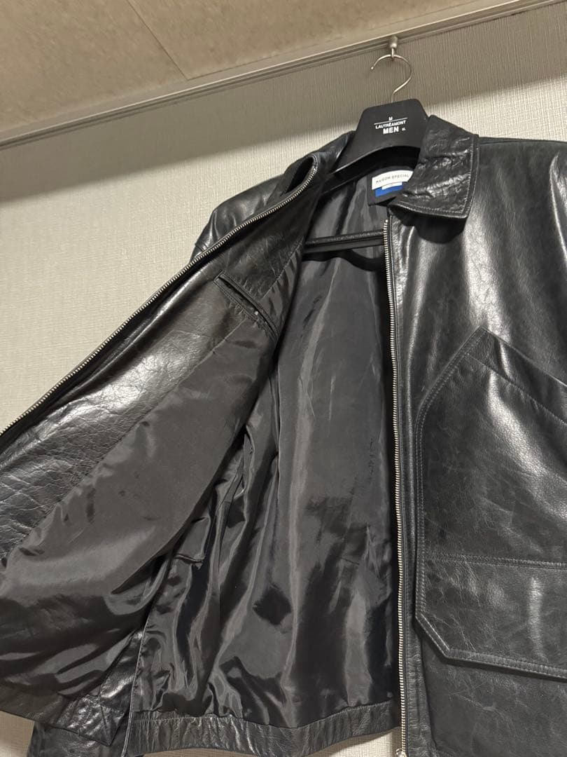 メゾンスペシャル　バッファローレザープライムオーバーシングルライダース