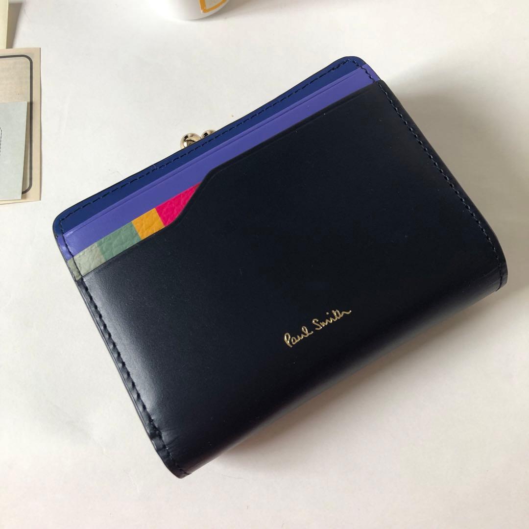 ♥ストライプスロット 二つ折りがま口財布 ポールスミス
