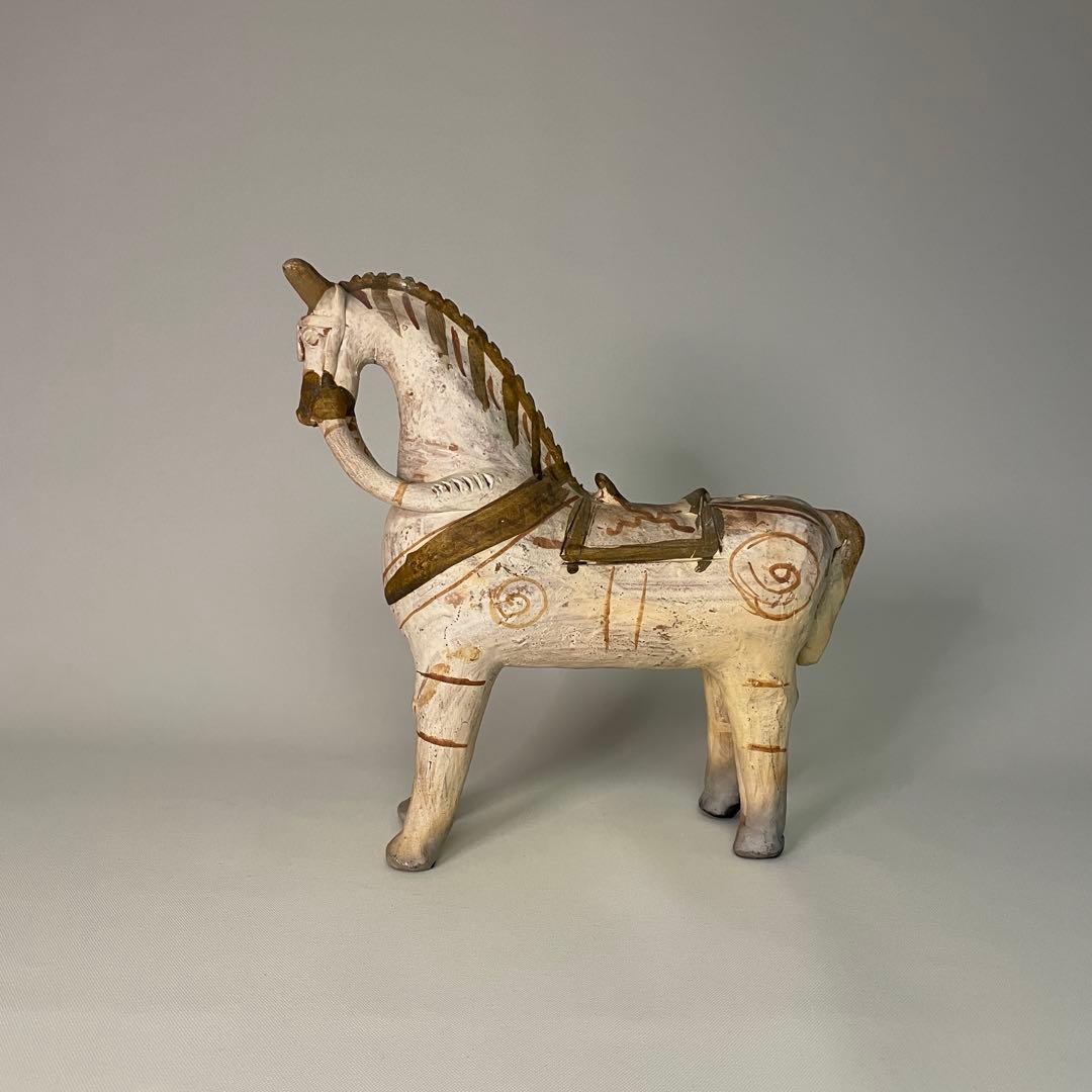 ヴィンテージ ペルー プカラ フォークアート ロバ 馬のオブジェ