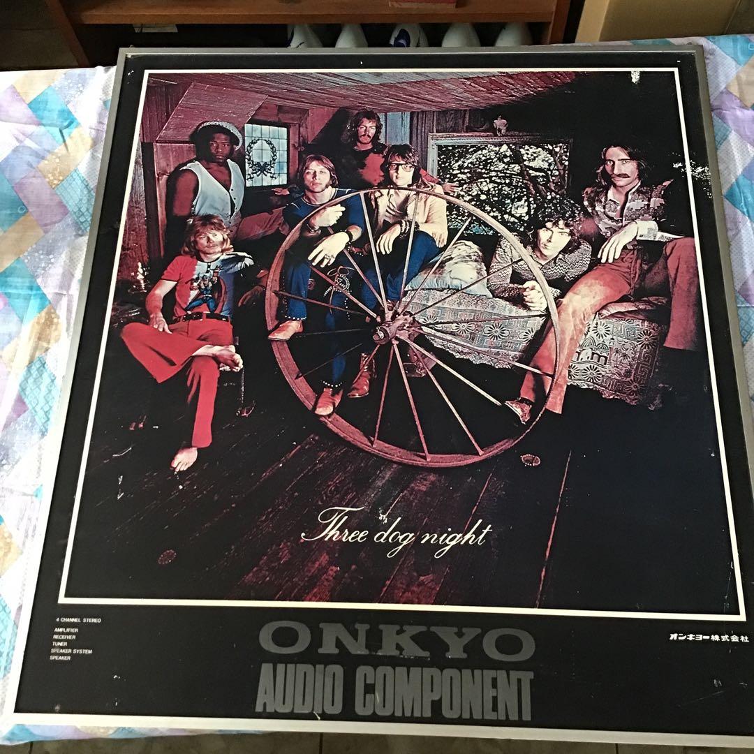 激レア　スリー・ドッグ・ナイト ポスター　オンキョウ　レトロ　看板