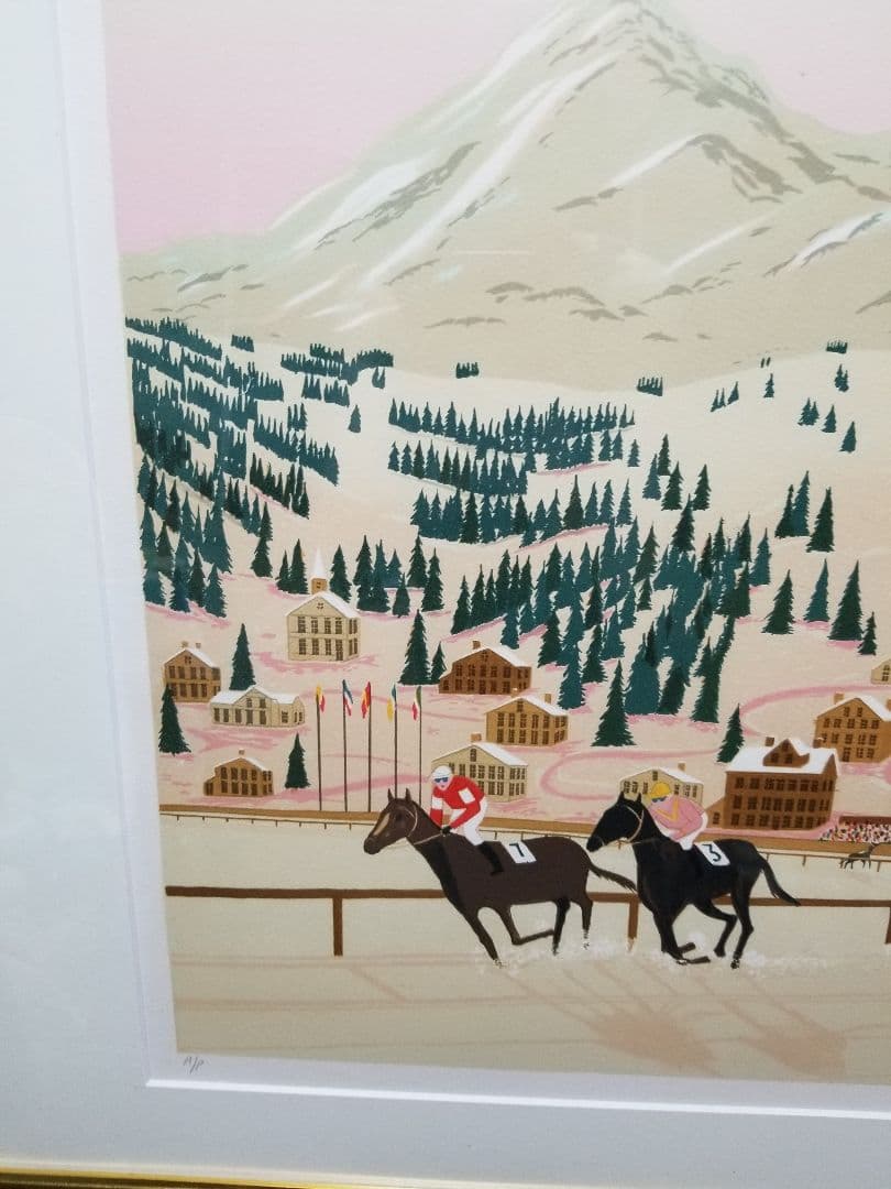 レア　ファンク.レダン　サンモッツの競馬リトグラフA/P