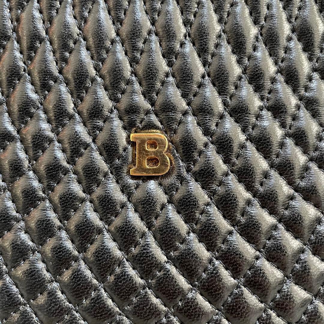 【極美品】BALLY バリー ハンドバッグ キルティング タッセル ロゴ金具 黒