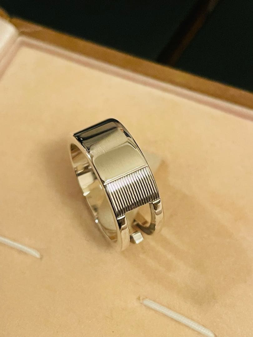 GUCCIリング 17号 カットリング カットアウト スターリングシルバー925