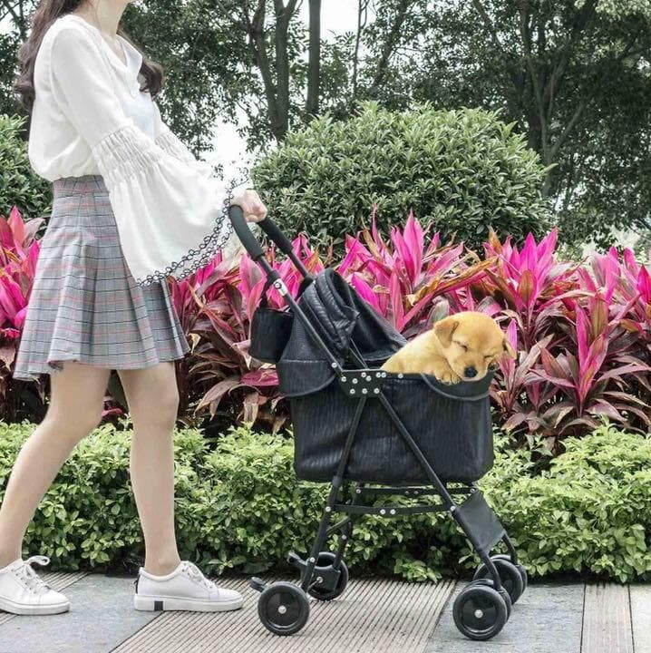 【❤快適で安心安全な設計❣高級感＆お洒落な北欧デザイン♪❤】4輪ペットカート