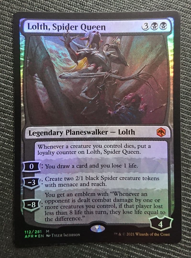 mtg 蜘蛛の女王ロルス アンパサンド プロモ foil afr