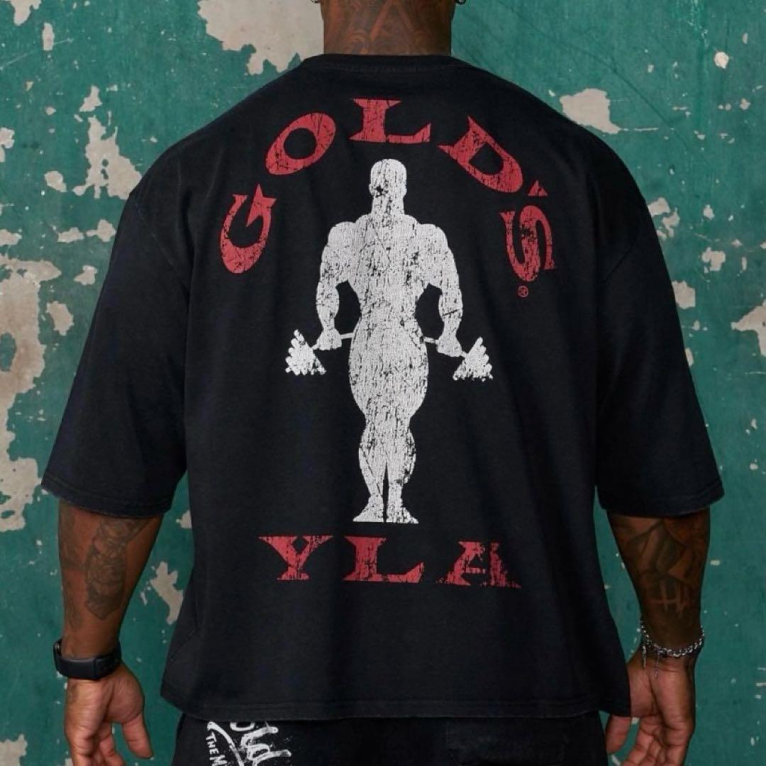  × GOLD'S GYM オーバーサイズ Tシャツ ブラック