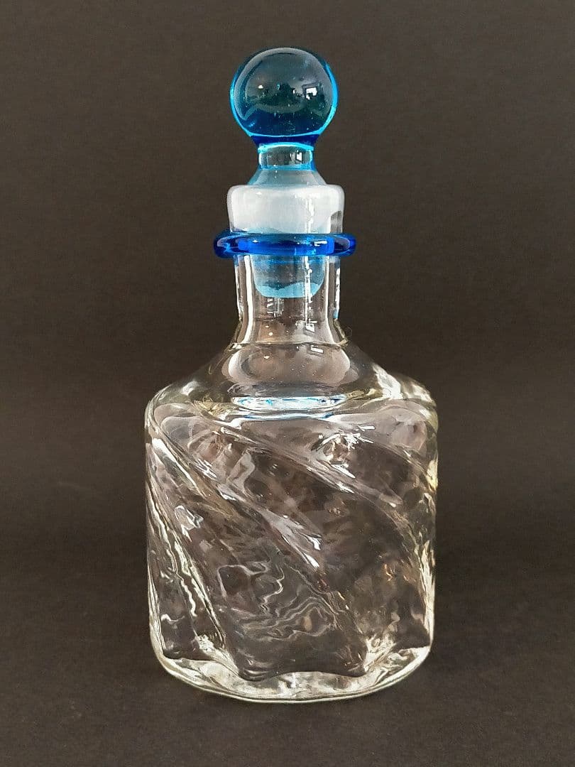 新品　吹きガラス　モール 栓付瓶 三宅吹き硝子工房 三宅義一