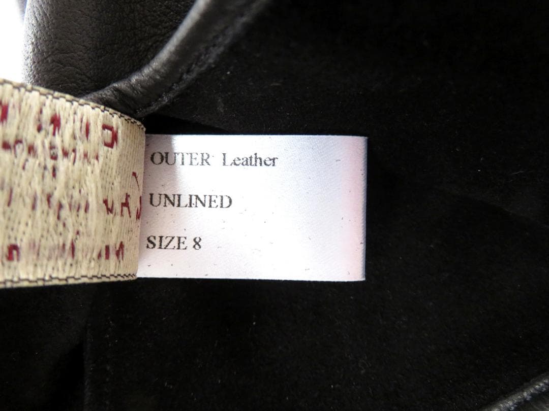 【たつや】デンツ Milton レザーグローブ ブラック 8 アンラインド