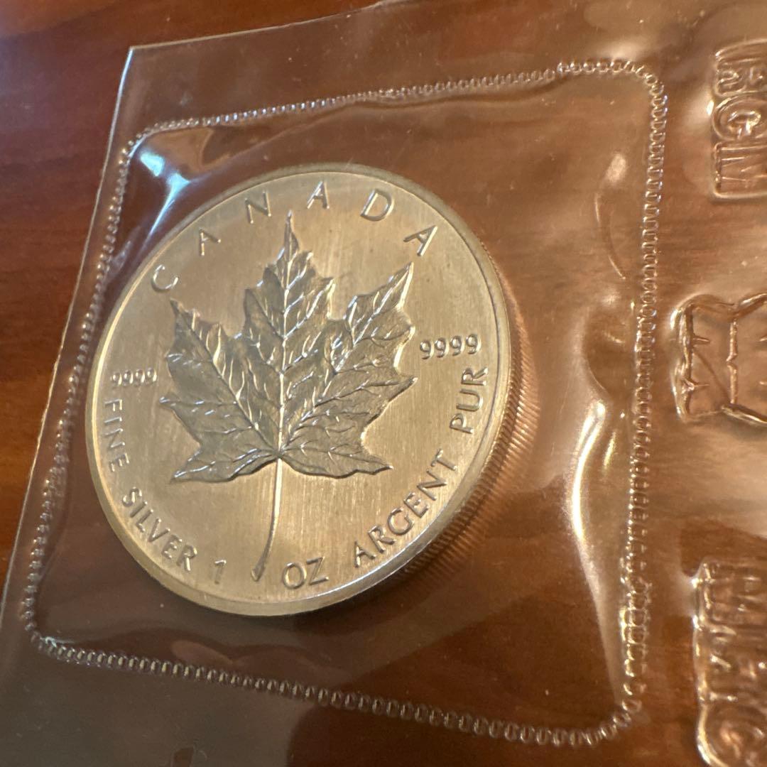 1989年　メイプルリーフ銀貨　1オンス　純銀　2枚セット