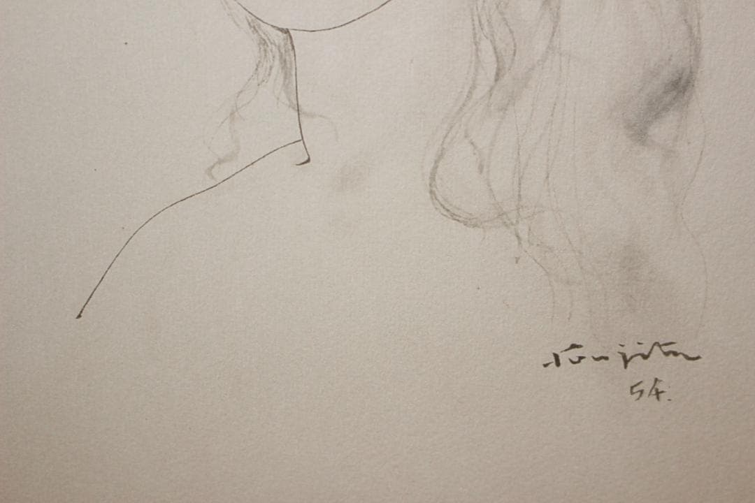 藤田嗣治 エスタンプリトグラフ「少女」 100部限定19/100