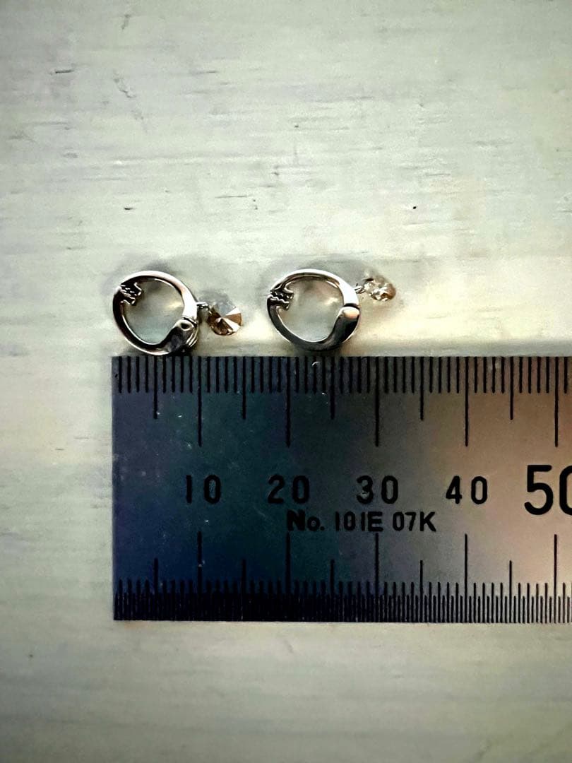 ピアリング　PT950 ブラウンダイヤモンド　約0.40ct GSTV