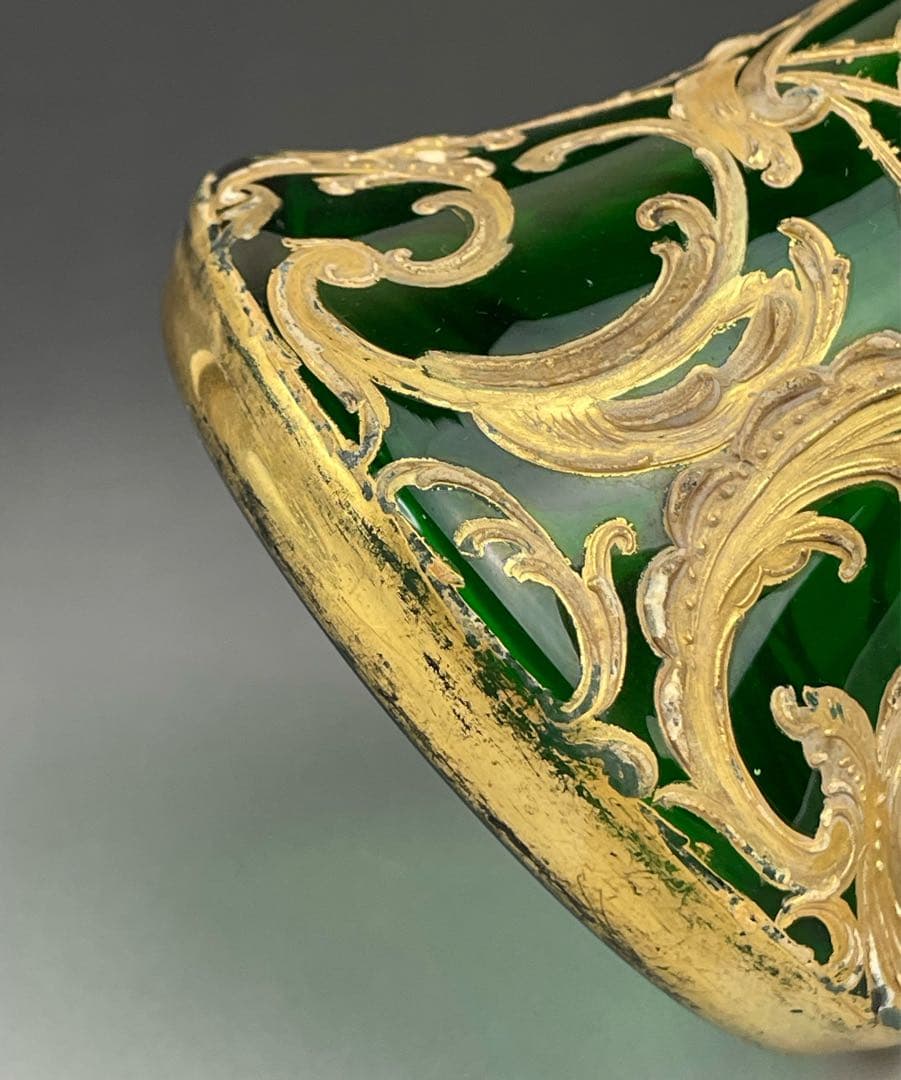 【希少】モーゼル ２３．８㎝ エナメル盛 金彩 金盛り 花瓶 水差し ピッチャー