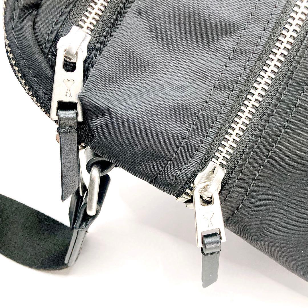 未使用級✨AMI PARIS アミパリス ショルダーバッグ ブラック ナイロン