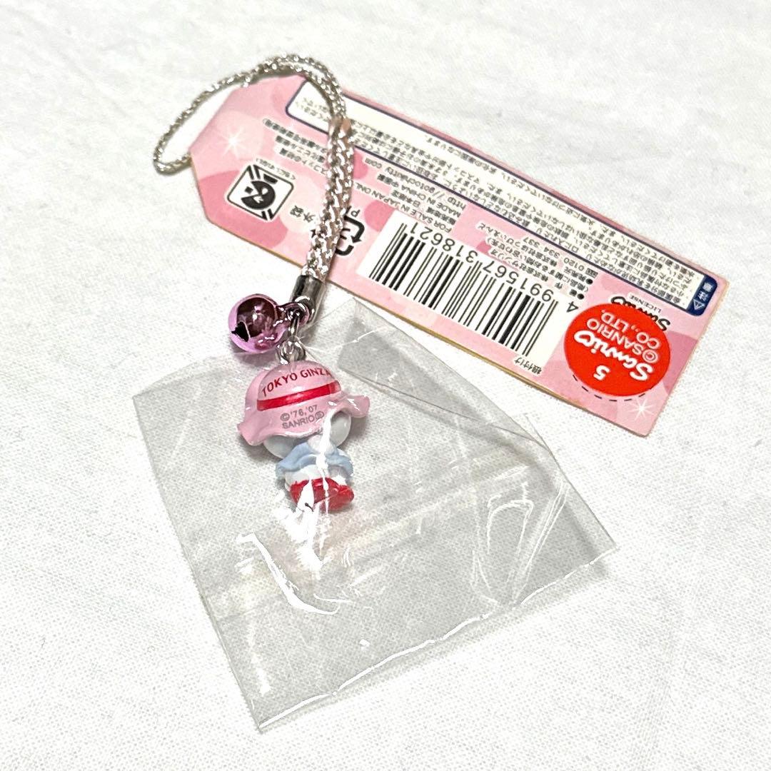 激レア品　サンリオ　ハローキティ　ご当地キティ　銀座カンカン娘　ストラップ　根付