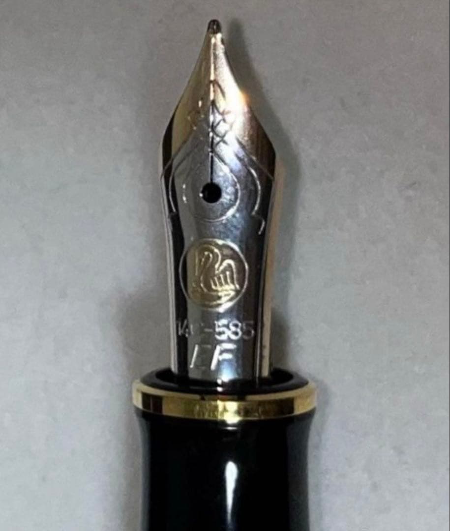 ペリカン スーべレーン　緑縞　M405 EF　インク付　美品