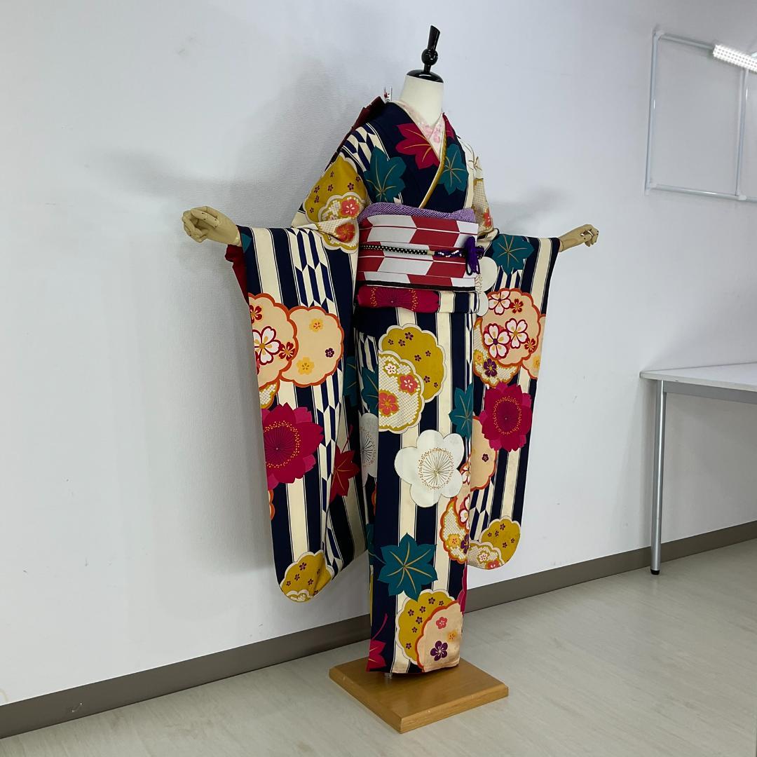 【美品　正絹お振袖　長襦袢　7点セット　Mサイズ　大正ロマン調】