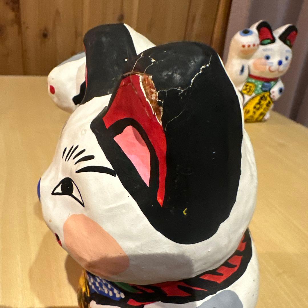 招き猫　春日部張子　五十嵐健二作