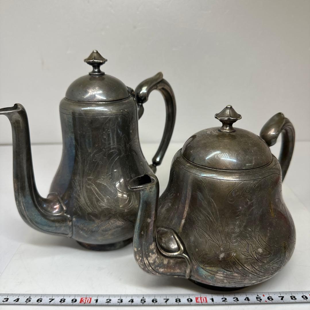 クリストフル　彫金天秤ホールマーク　ポット2点　1558g 東さ7-0414⑤