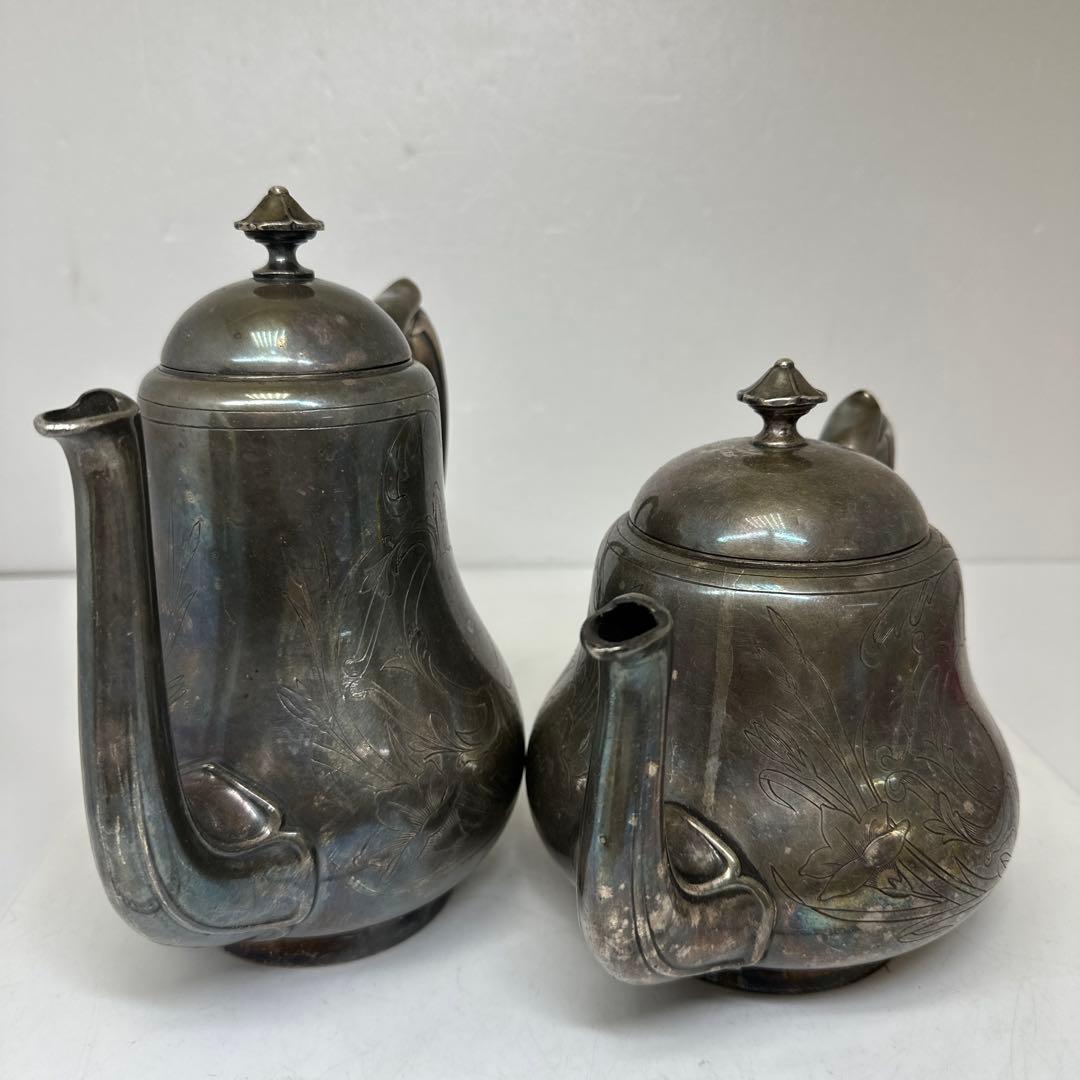 クリストフル　彫金天秤ホールマーク　ポット2点　1558g 東さ7-0414⑤