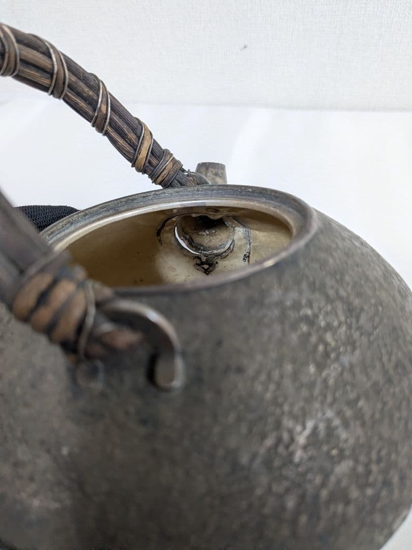 銀製 銀瓶 約220g 宝珠形湯便 茶瓶