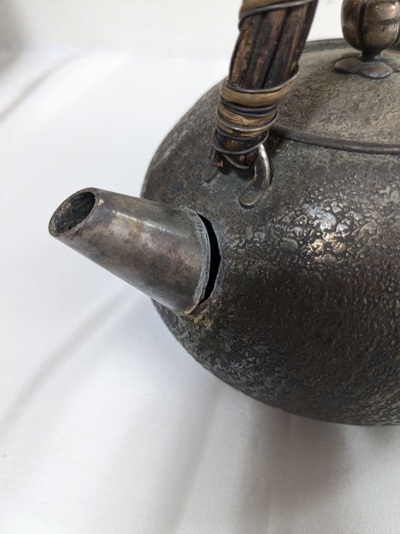 銀製 銀瓶 約220g 宝珠形湯便 茶瓶