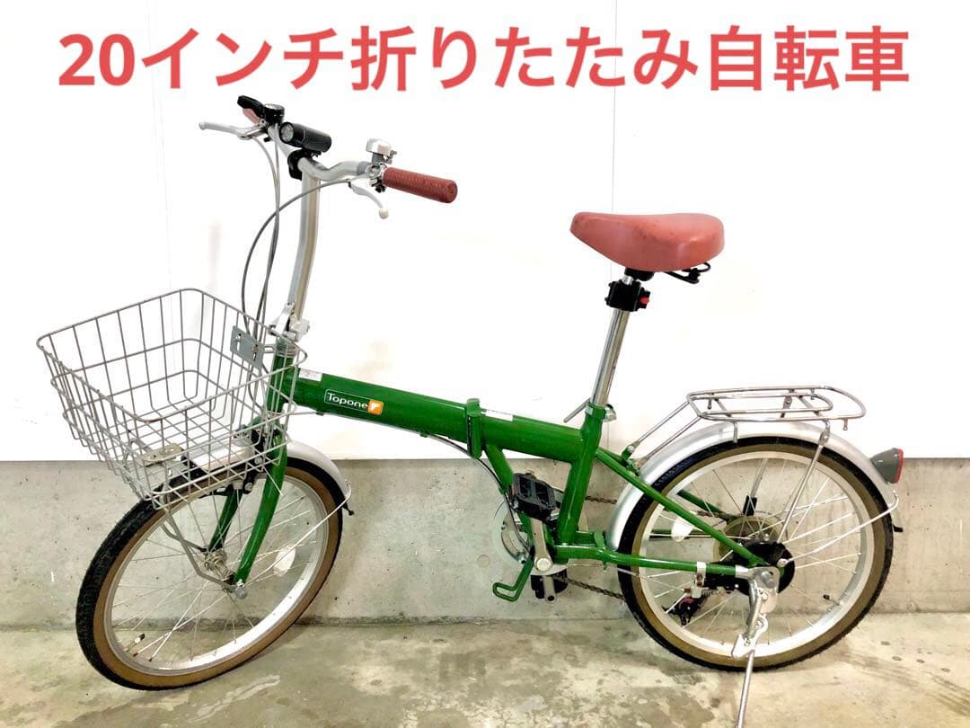 折りたたみ自転車 Topone モスグリーン