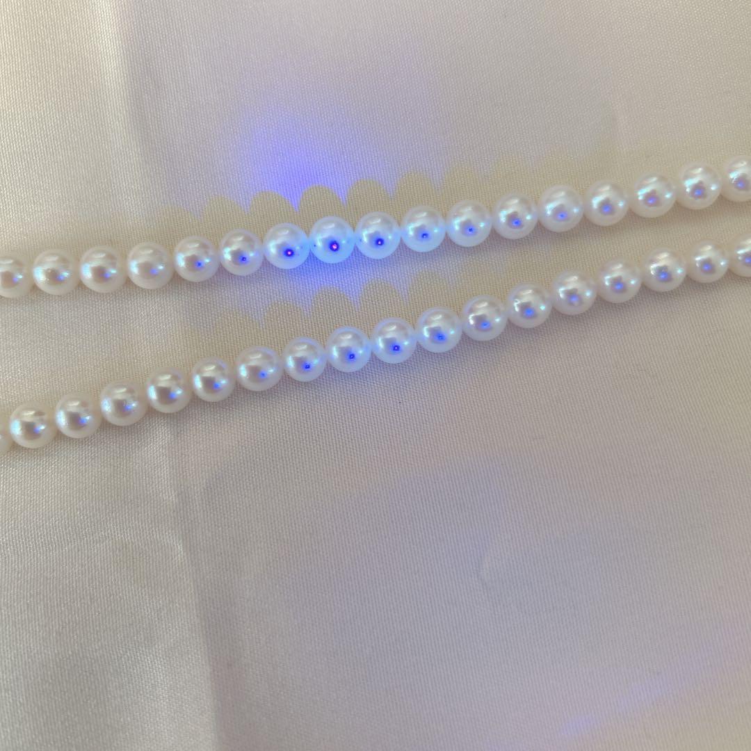 パール 真珠 あこや シルバー刻印 ロングネックレス 6.0mm 108cm