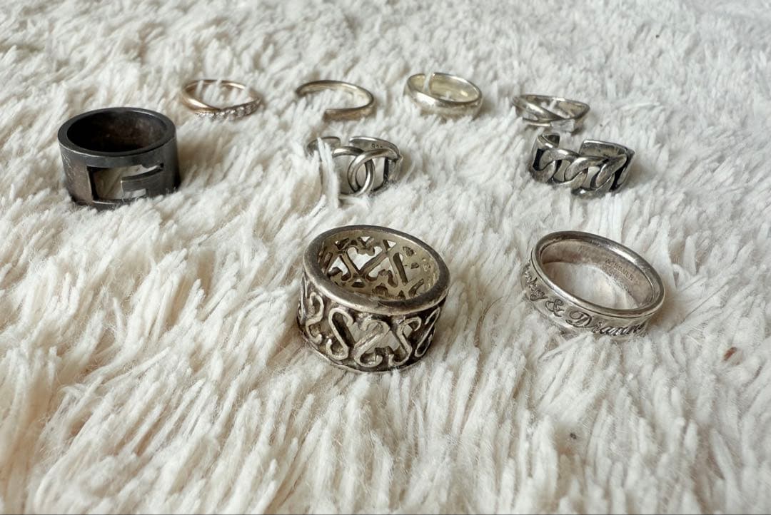 SILVER/ 925銀の指輪のセット