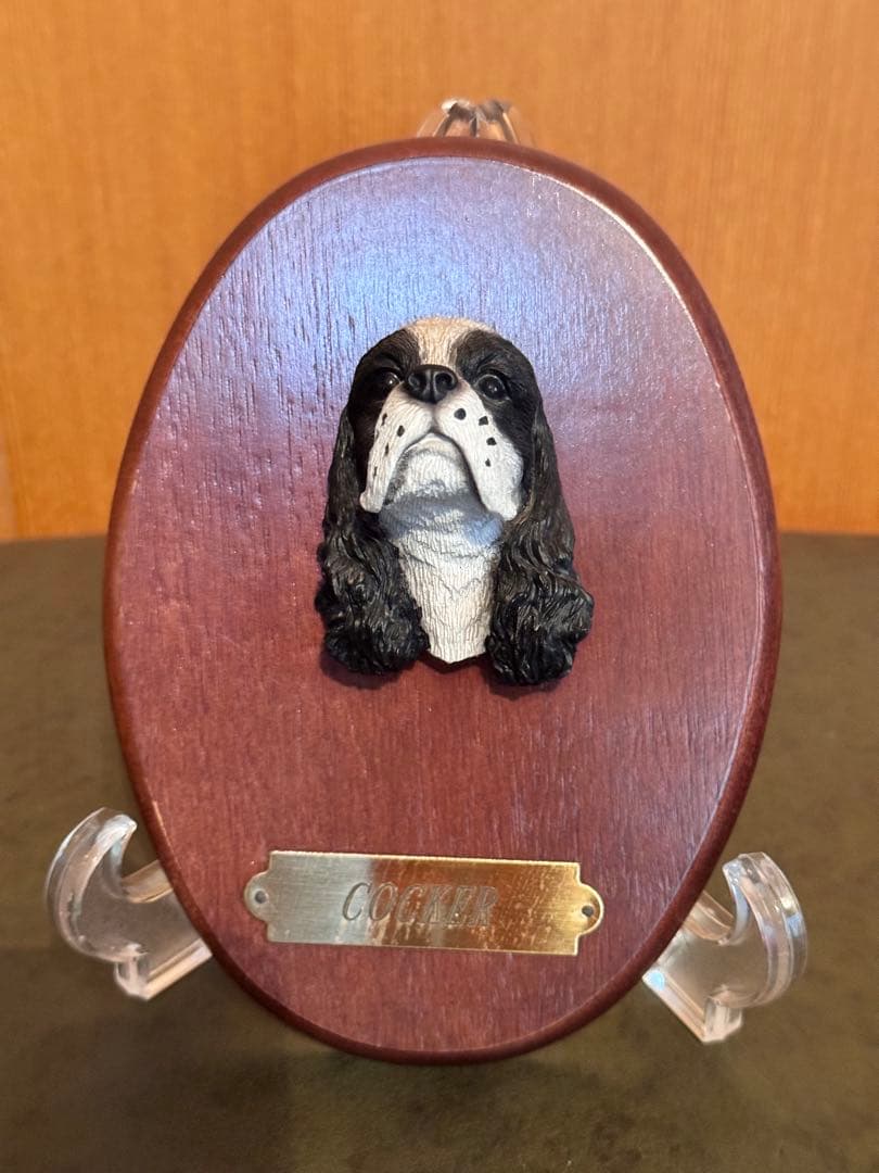 コッカースパニエルの木製置物　5カラーセット