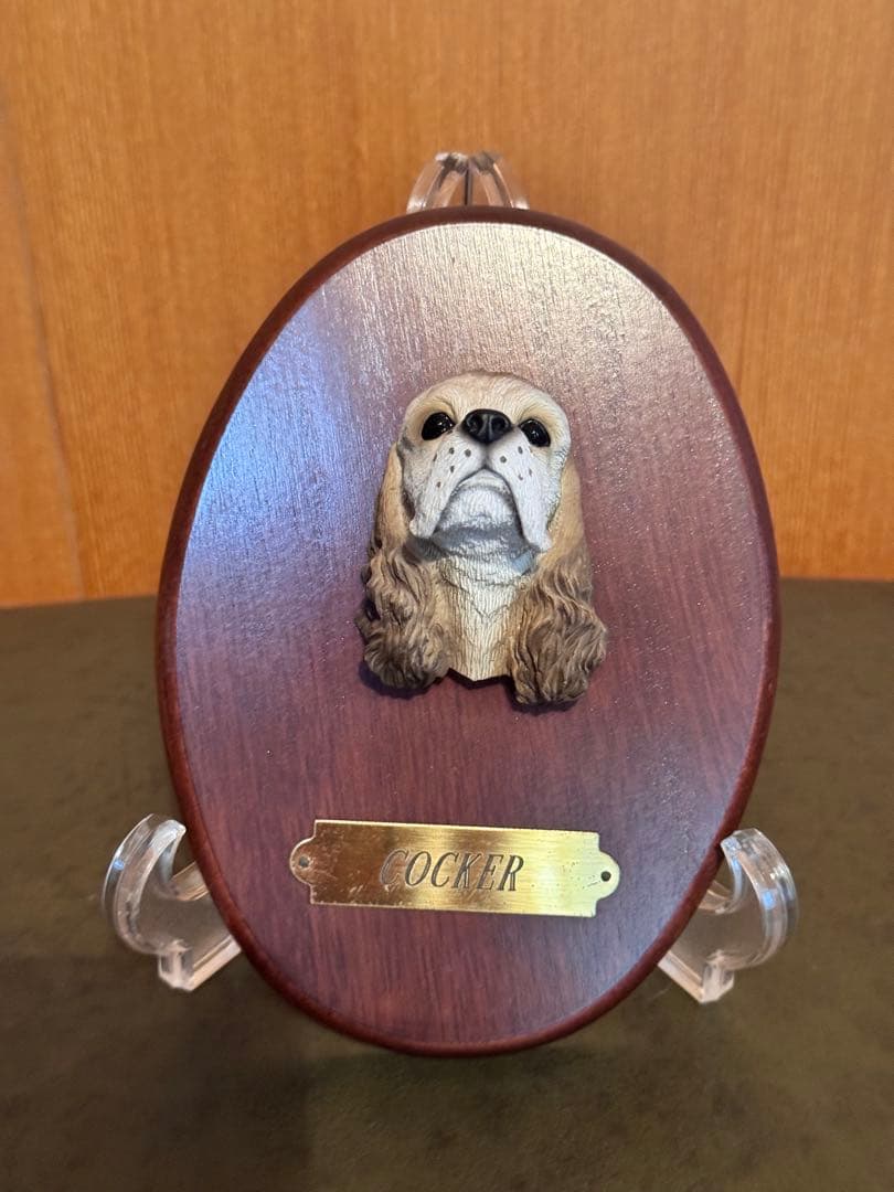 コッカースパニエルの木製置物　5カラーセット