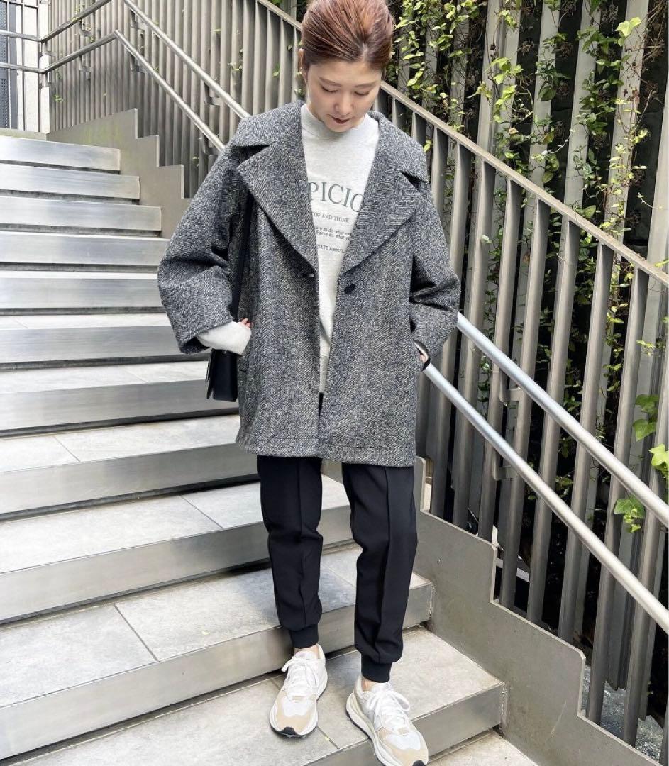 Spick & Span☆ Wスライバーヘリンボーンコート☆36