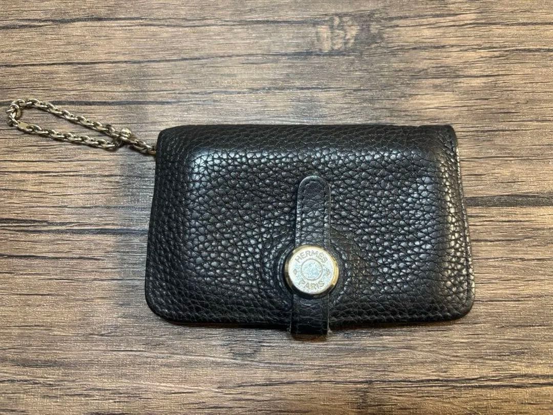 し*0様 【HERMES】ドゴン　コンパクト　ケース　キーケース　ブラック