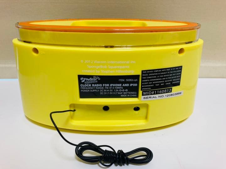 レア　コレクター必見　スポンジボブ　Radio&Clock 箱付き