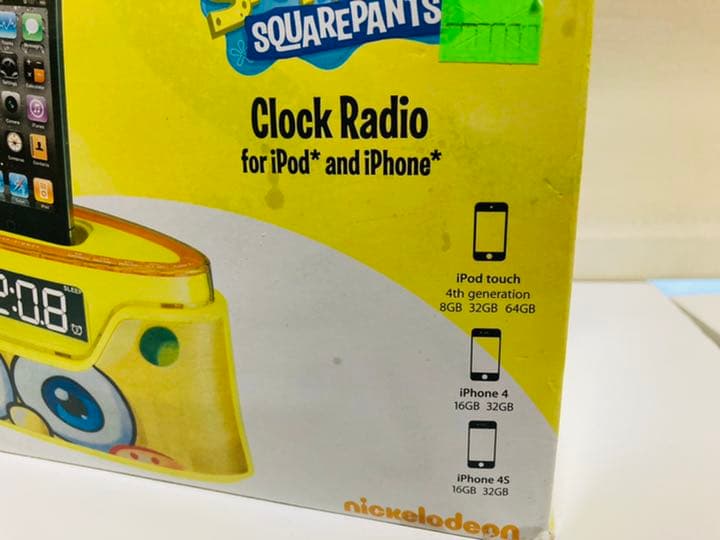 レア　コレクター必見　スポンジボブ　Radio&Clock 箱付き