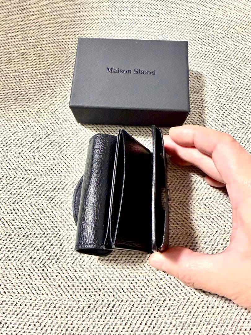 Maison Sbond ブラック 三つ折り財布
