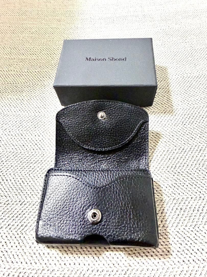 Maison Sbond ブラック 三つ折り財布