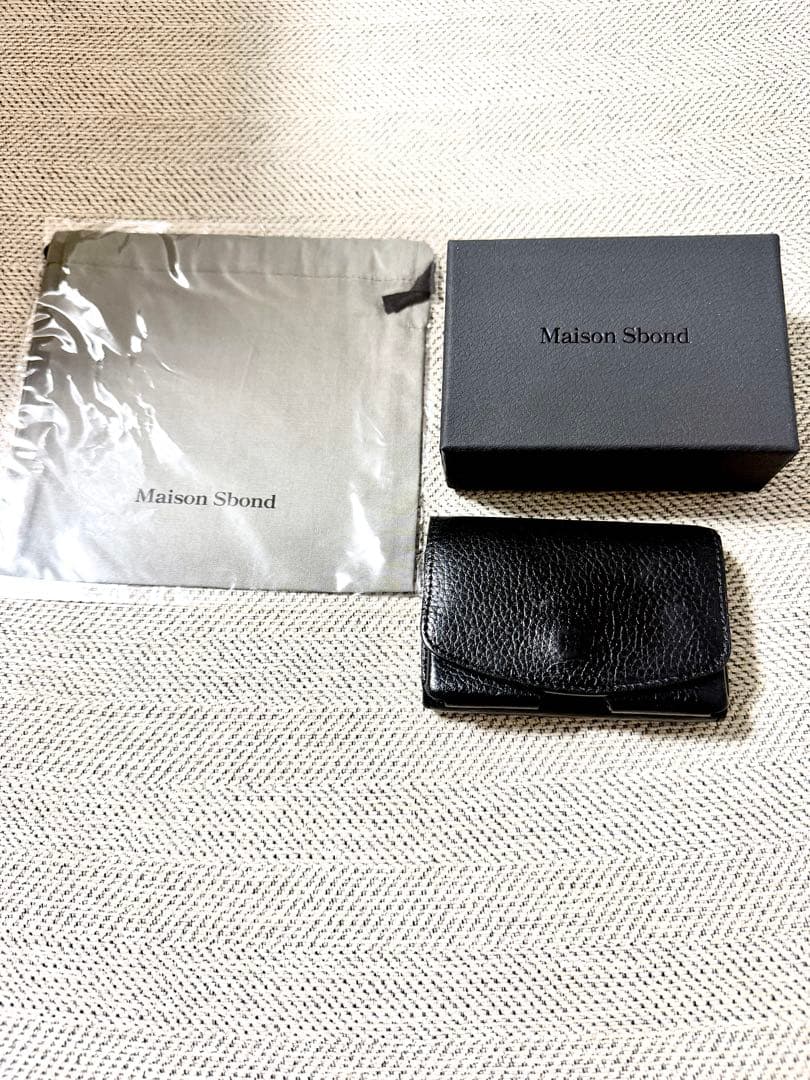 Maison Sbond ブラック 三つ折り財布