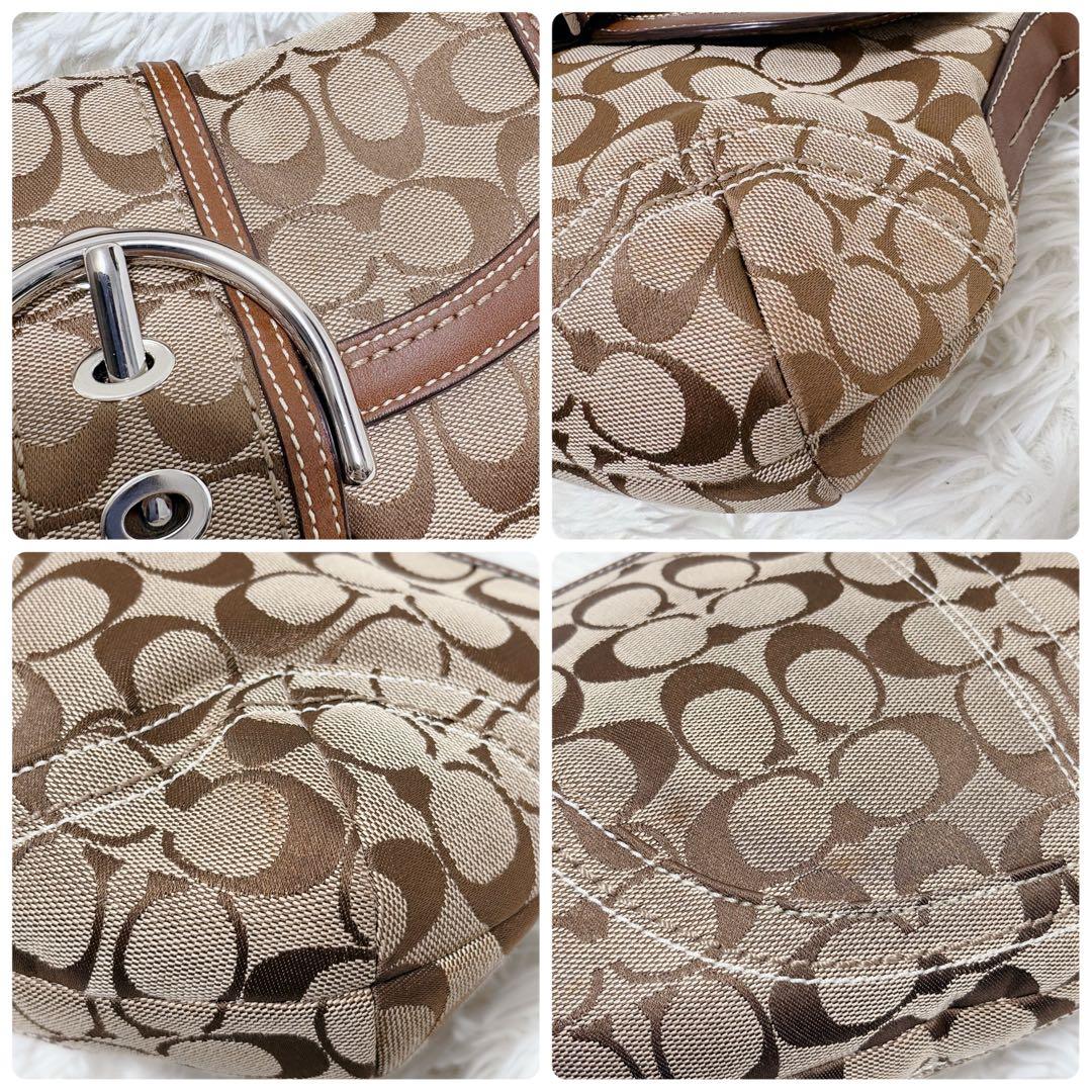 COACH コーチ ソーホー ワンショルダーバッグ レザー キャンバス ブラウン