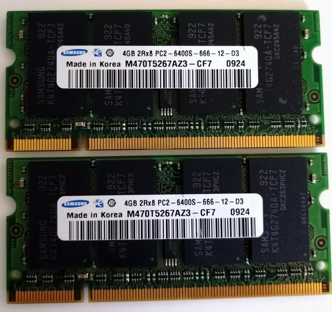 小*一様 【レア・中古】サムソン メモリー　PC2-6400S DDR2 (4G