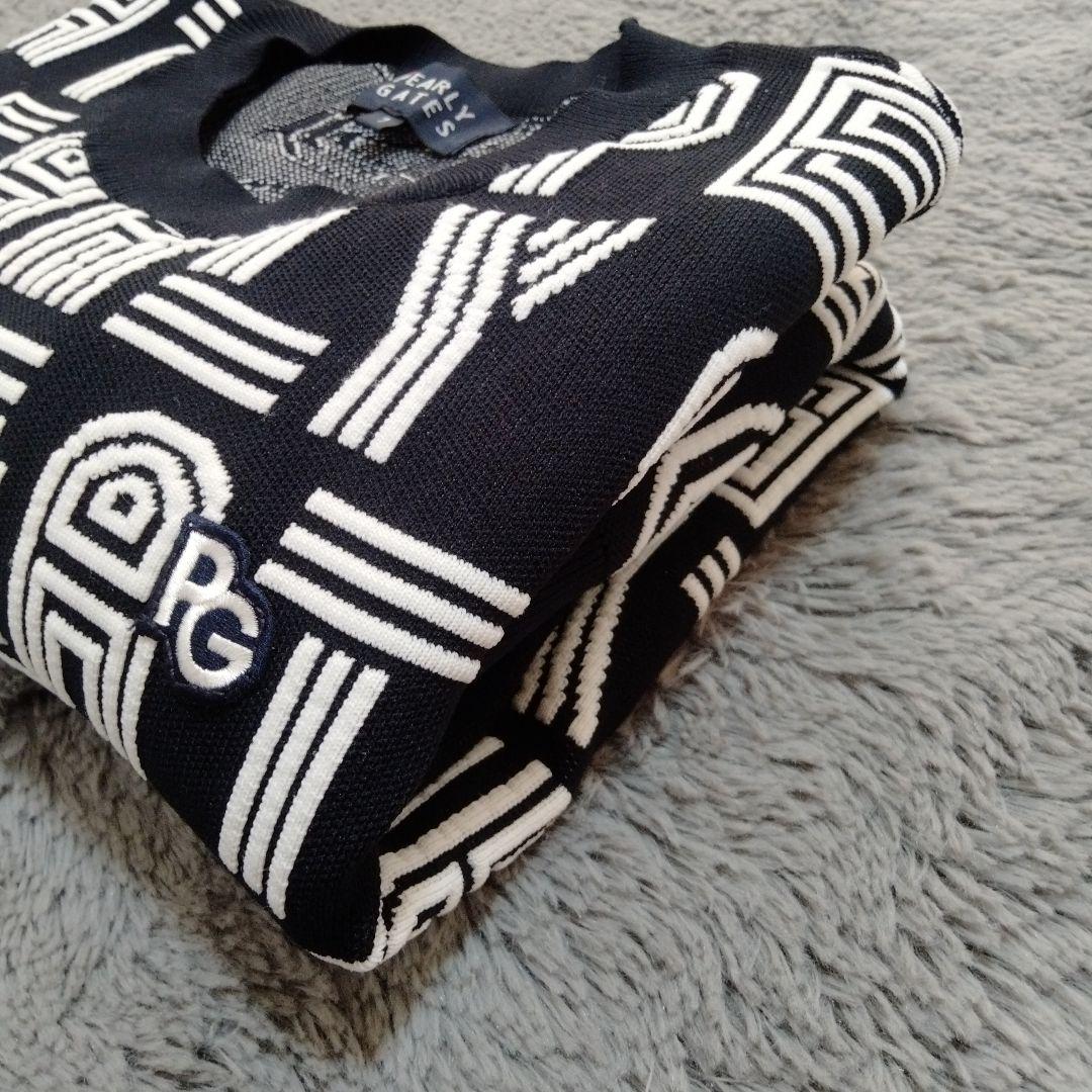 【美品♡】PEARLY GATES ロゴ*ニット♡総柄　M ゴルフ/スポーツ