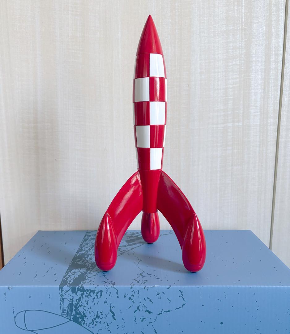タンタンの冒険 レジン ロケット 証明書付 高さ約30cm tintin