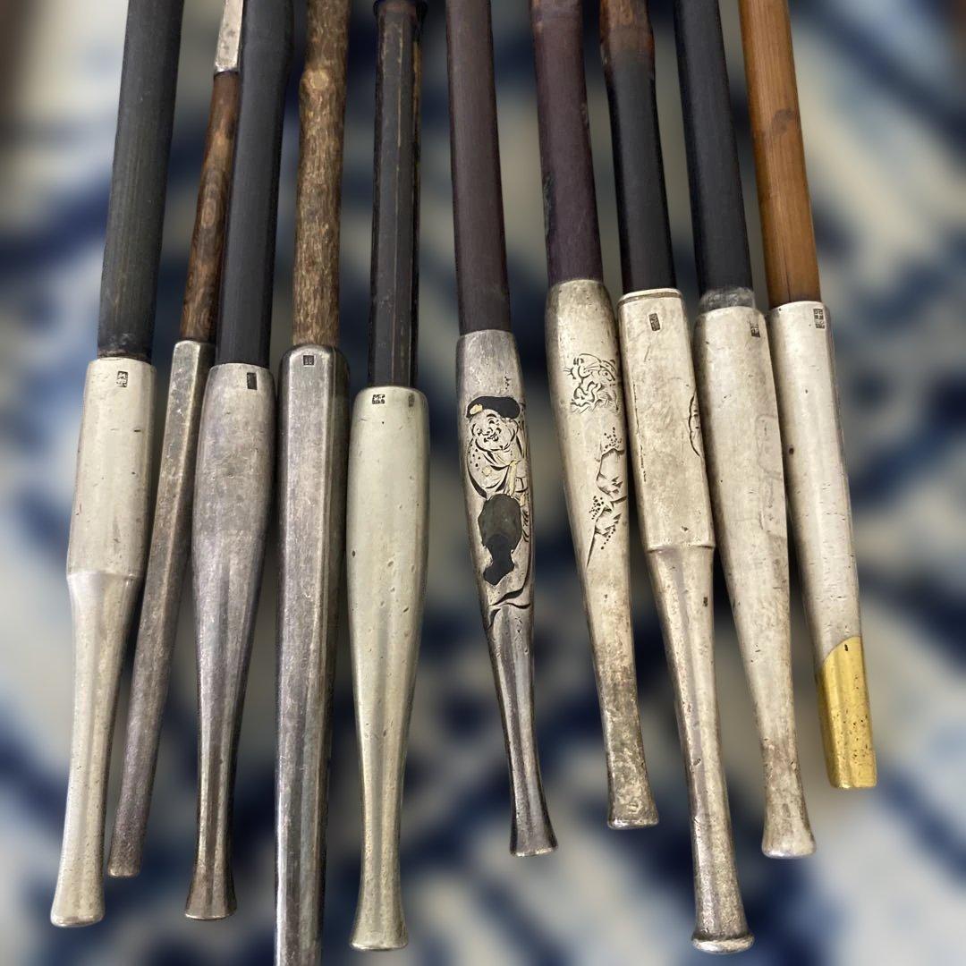 純銀　煙管　キセル　まとめて25本