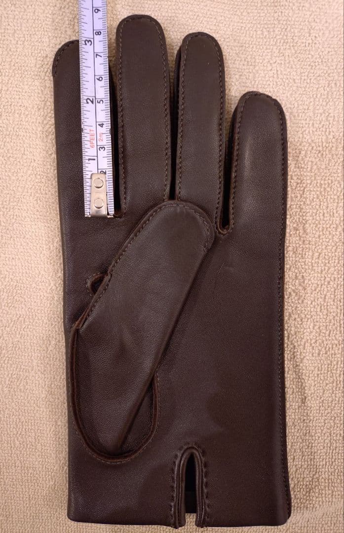 【新品・未使用】HERMES ラムスキン　ブラウン　グローブ サイズ8