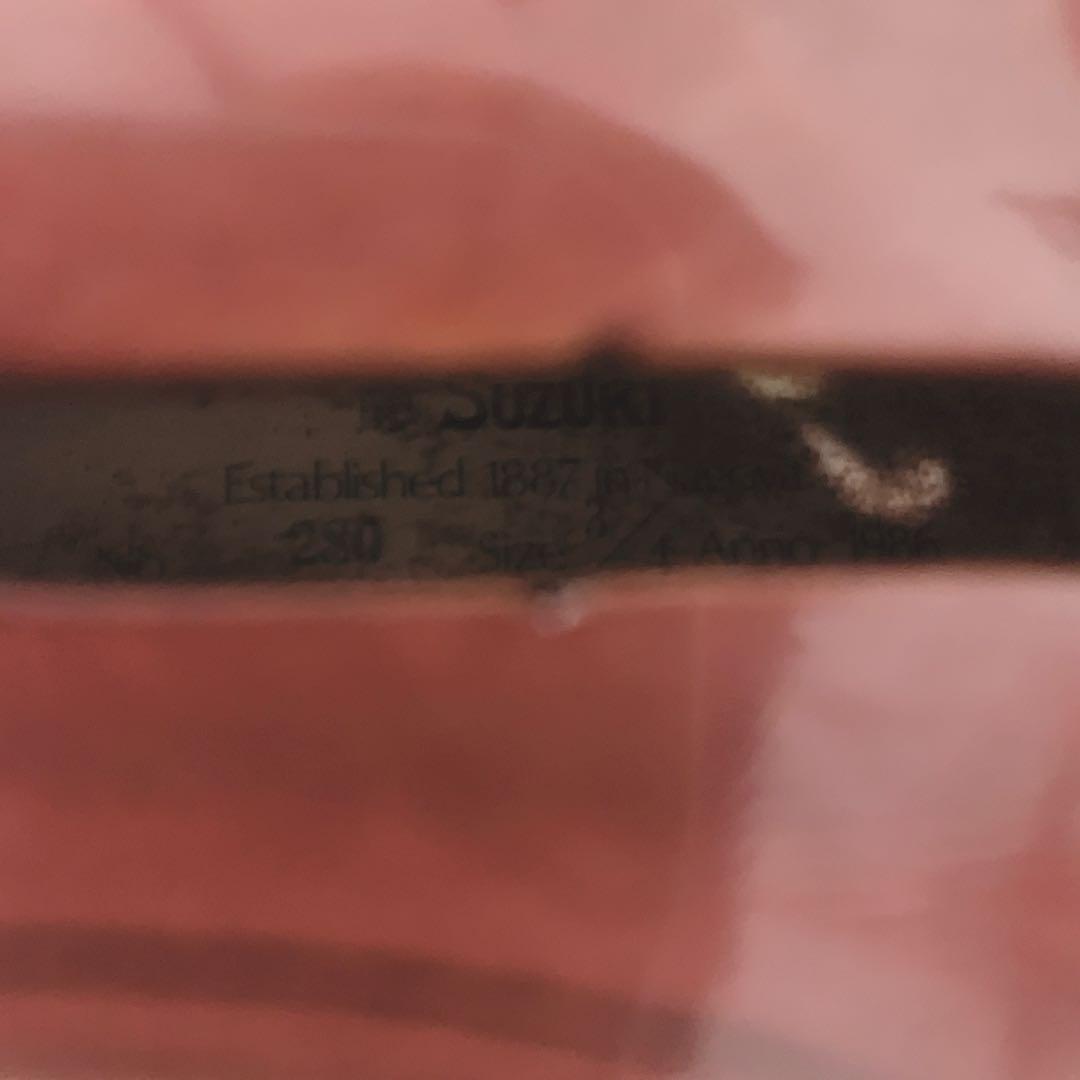 Suzuki バイオリン No. 280 3/4 1986年 弓TAKASU