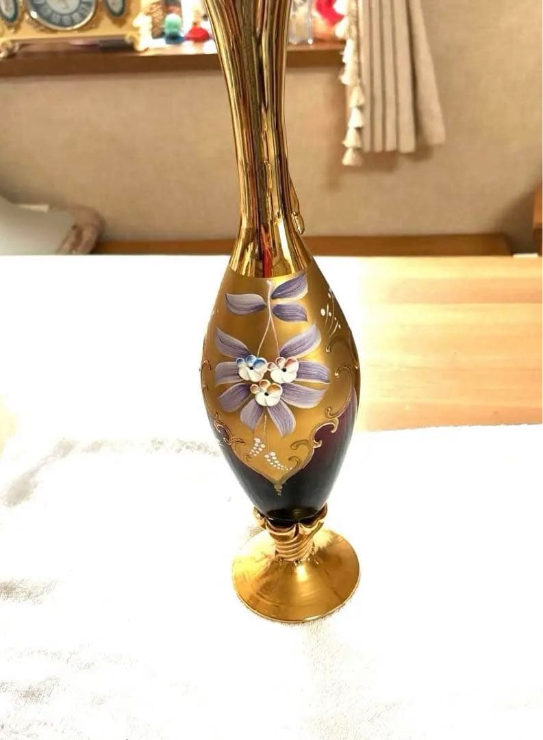 未使用ビンテージ❣️イタリア ベネチアングラス ムラーノ デキャンタ＆グラス