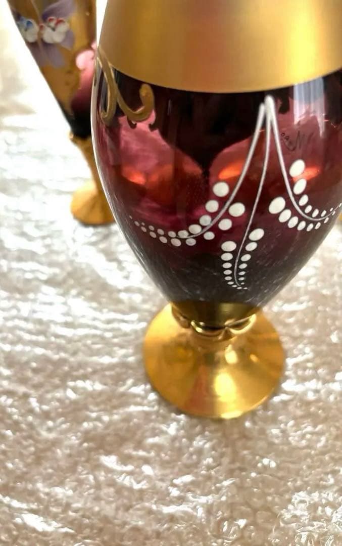 未使用ビンテージ❣️イタリア ベネチアングラス ムラーノ デキャンタ＆グラス